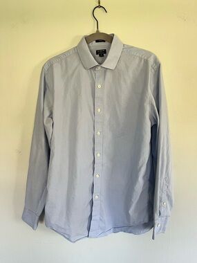 J. Crew Men's slim fit Pale Blue Cotton performance Wear Button-Down Shirt